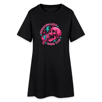 Humour surstimulé du café du club des mamans - Robe T-shirt Femme - noir - Devant