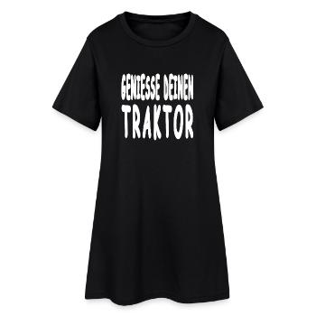 Tracteur - Robe T-shirt Femme - noir - Devant