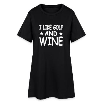 Golf - Frauen T-Shirt-Kleid - Schwarz - Vorne