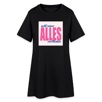 Dictons réfléchis Pensées - Robe T-shirt Femme - noir - Devant