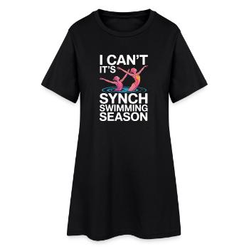 Synchronschwimmen Kunstschwimmen Wassersport - Frauen T-Shirt-Kleid - Schwarz - Vorne