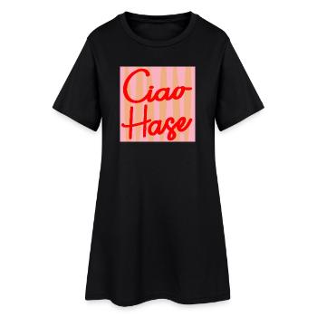 L’ESTIME DE SOI DU LAPIN CIAO - Robe T-shirt Femme - noir - Devant