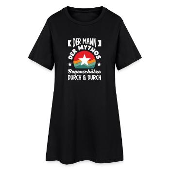 Bogenschießen Bogenschütze Geschenk - Frauen T-Shirt-Kleid - Schwarz - Vorne