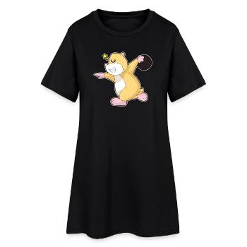 Hamster Bowling Boule de bowling - Robe T-shirt Femme - noir - Devant