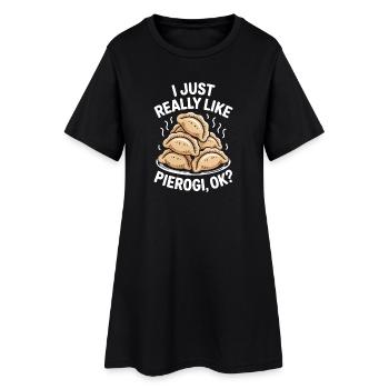 Pierogi Dire Polonais Drôle Pierogi Cadeau - Robe T-shirt Femme - noir - Devant