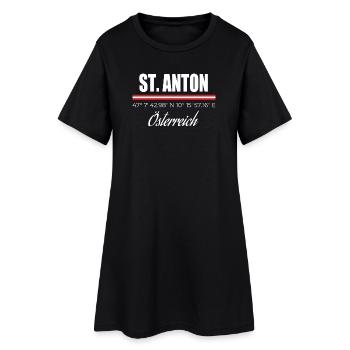 Saint-Anton - Robe T-shirt Femme - noir - Devant