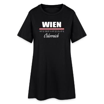 Vienne - Robe T-shirt Femme - noir - Devant