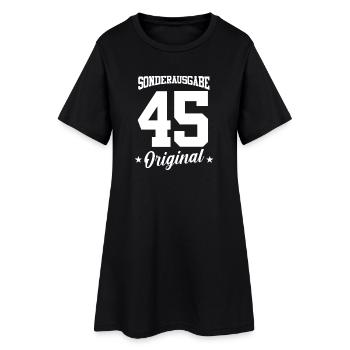 45 Geburtstag - Frauen T-Shirt-Kleid - Schwarz - Vorne