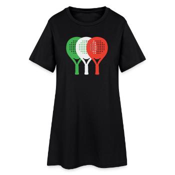 padel-italia2 - Frauen T-Shirt-Kleid - Schwarz - Vorne