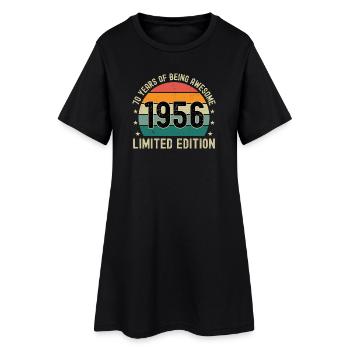 70 ans d’être génial 1956 Édition limitée - Robe T-shirt Femme - noir - Devant