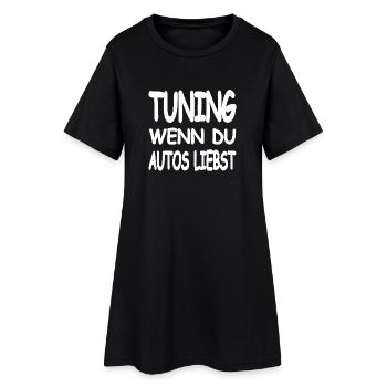 Tuning - Frauen T-Shirt-Kleid - Schwarz - Vorne