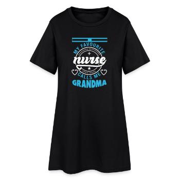 Cadeaux de grand-mère infirmière fière - Robe T-shirt Femme - noir - Devant