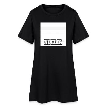 Noelia - Frauen T-Shirt-Kleid - Schwarz - Vorne