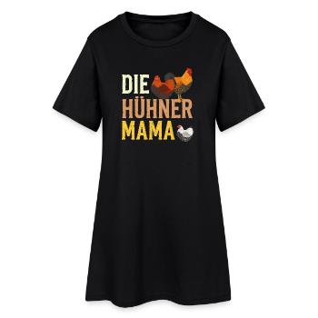 Die Hühner Mama Muttertag Mutterschaft Mama - Frauen T-Shirt-Kleid - Schwarz - Vorne