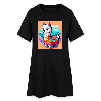 Alpaca - Women’s T-Shirt Dress - black - Front