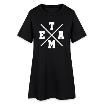 Équipe - Robe T-shirt Femme - noir - Devant