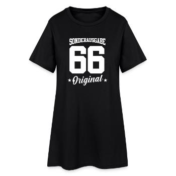 66 Geburtstag - Frauen T-Shirt-Kleid - Schwarz - Vorne