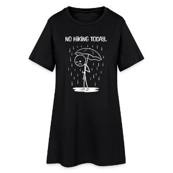 Drôle aujourd’hui malheureusement pas de HIking - Robe T-shirt Femme - noir - Devant