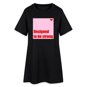 CONÇU POUR ÊTRE UN CŒUR FORT - Robe T-shirt Femme - noir - Devant