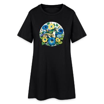 Lévrier au milieu des gloires du matin - Robe T-shirt Femme - noir - Devant
