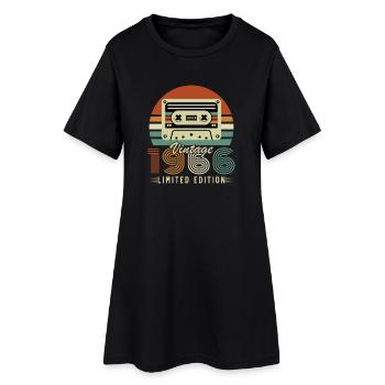 60 Ans 1966 Vintage Rétro Cadeau D'anniversaire - Robe T-shirt Femme - noir - Devant