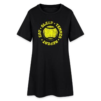 Tennis manger dormir Tennis Repeat Ball Sweat à capuche - Robe T-shirt Femme - noir - Devant