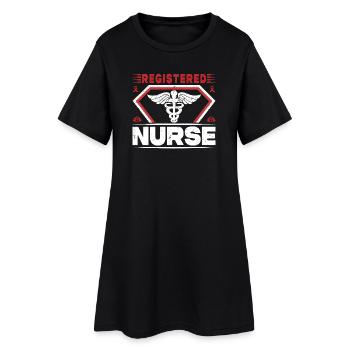 Drôle d’infirmière Cadeaux Tenues d’allaitement - Robe T-shirt Femme - noir - Devant