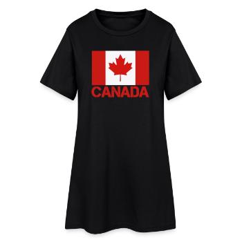 Drapeau de la feuille d’érable du Canada - Robe T-shirt Femme - noir - Devant
