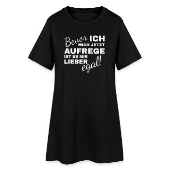 Avant de m’énerver, je préfère ne pas m’en soucier - Robe T-shirt Femme - noir - Devant