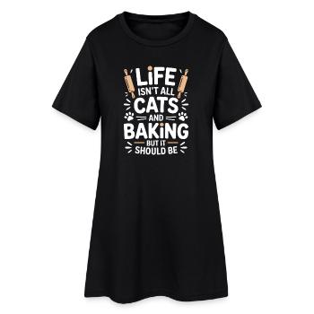 Pâtisserie Dire Chats Drôle Pâtisserie Cadeau - Robe T-shirt Femme - noir - Devant
