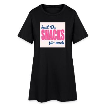 LOVE FOOD SNACKS - Women’s T-Shirt Dress - black - Front