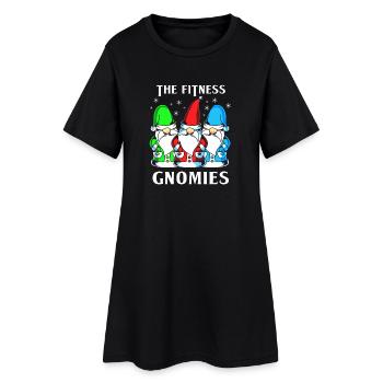 Gnome Fitness Salle de sport - Robe T-shirt Femme - noir - Devant