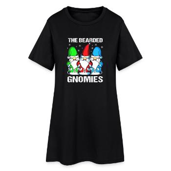 Gnom Bart - Frauen T-Shirt-Kleid - Schwarz - Vorne