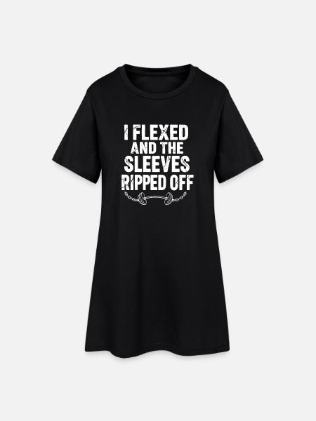 Funny Gym Bodybuilding Saying - Women’s T-Shirt Dress - black