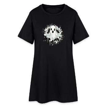 Motif d’éclaboussures fantômes - Robe T-shirt Femme - noir - Devant
