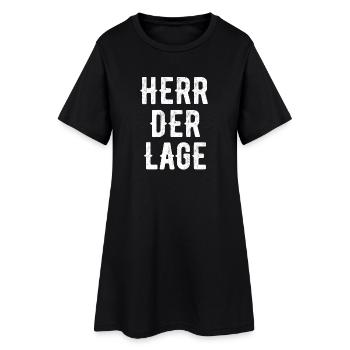 Herr der Lage - Frauen T-Shirt-Kleid - Schwarz - Vorne