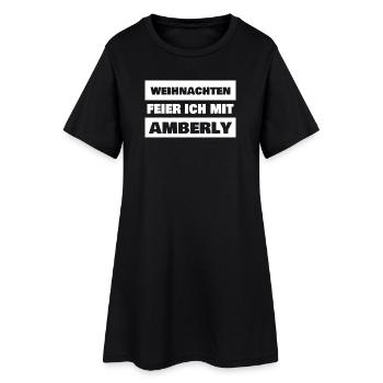 Amberly as a given name - Women’s T-Shirt Dress - black - Front