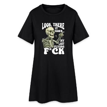 Halloween Squelette Volant F*ck - Robe T-shirt Femme - noir - Devant