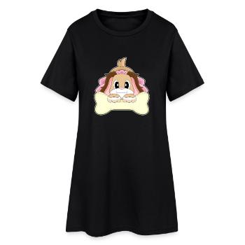 Hund Braut Schleier Hochzeit - Frauen T-Shirt-Kleid - Schwarz - Vorne