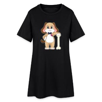 Hund Bräutigam Fliege Hochzeit - Frauen T-Shirt-Kleid - Schwarz - Vorne