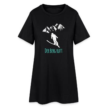 Skispringen - Frauen T-Shirt-Kleid - Schwarz - Vorne