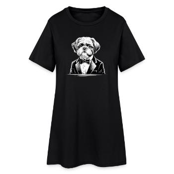 Shih Tzu - Robe T-shirt Femme - noir - Devant