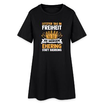 Bräutigam Polterabend Junggesellenabschied - Frauen T-Shirt-Kleid - Schwarz - Vorne