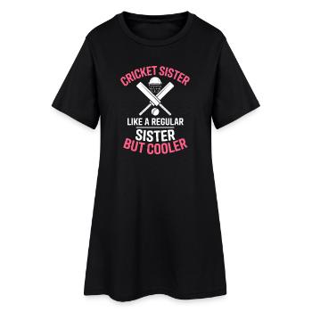 Cricket disant soeur drôle Cricket cadeau - Robe T-shirt Femme - noir - Devant