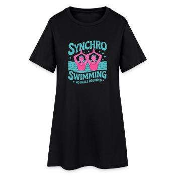 Natation synchronisée Natation artistique Sports nautiques - Robe T-shirt Femme - noir - Devant