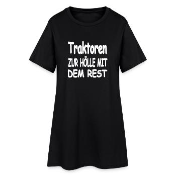 Tracteur - Robe T-shirt Femme - noir - Devant