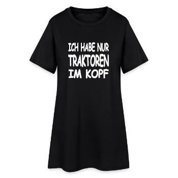 Tracteur - Robe T-shirt Femme - noir - Devant