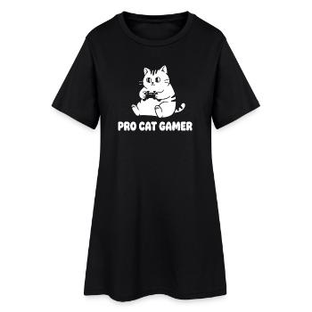 Pro Cat Gamer - Women’s T-Shirt Dress - black - Front