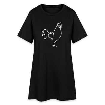 Chicken Sketch – un motif élégant pour les amoureux des animaux - Robe T-shirt Femme - noir - Devant