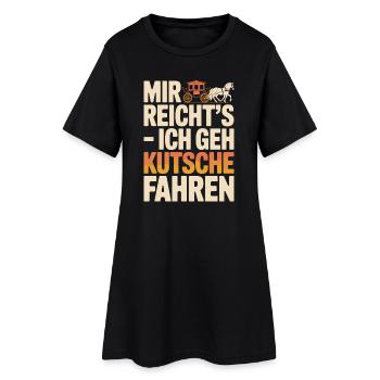 J’en ai assez, je vais faire une calèche, c’est plus drôle - Robe T-shirt Femme - noir - Devant